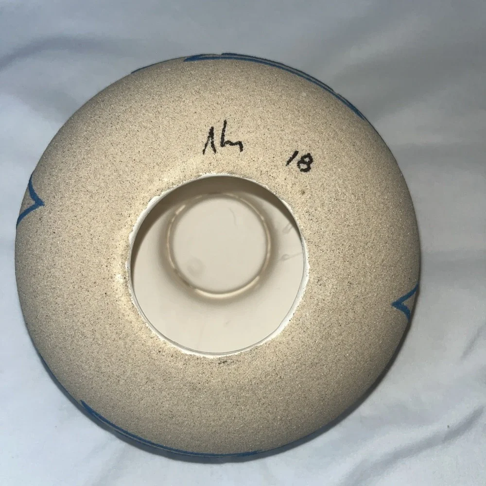 Vintage Sand Art Pottery Candle Tea‎ Light Holder Southwestern Motif Numbered